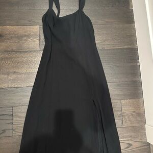 Aritzia Elegant Black Midi Dress